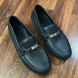 Cole Haan Black Leather Loafers for Men